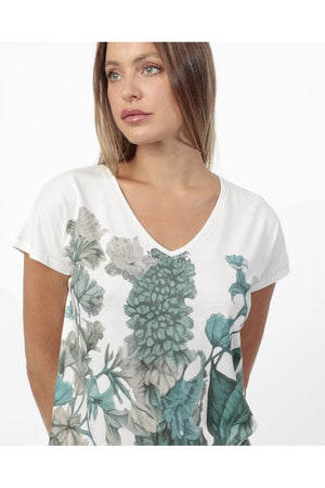 Pigiama Donna Admas 64054 Garden Aqua Primavera/Estate con Pantaloni Palazzo