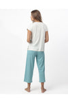 Pigiama Donna Admas 64054 Garden Aqua Primavera/Estate con Pantaloni Palazzo