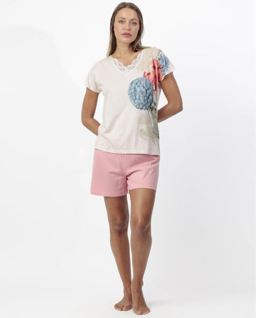 Pigiama Donna Admas 64061 Garden Petalo Primavera/Estate con Pantaloncino