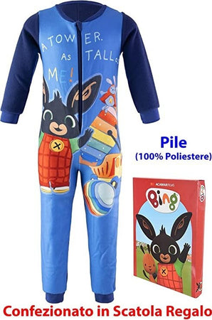 Pigiama intero Bing in pile con scatola da 2 a 6 anni Moda/Bambini e ragazzi/Abbigliamento/Pigiami e vestaglie/Pigiami due pezzi Store Kitty Fashion - Roma, Commerciovirtuoso.it