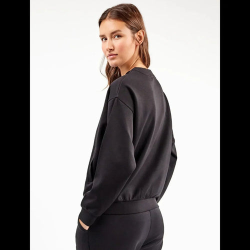 Pigiama Tuta Donna Autunno/Inverno Gisela 2/70004TB – Felpa Crop e Pantalone Soft Touch Nero