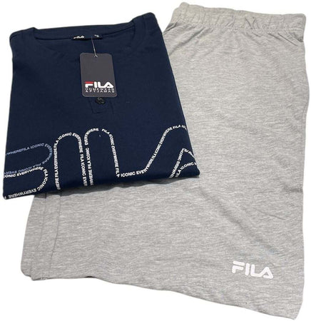 Pigiama uomo mezza manica e pantalone corto 100% cotone – Fila 1183