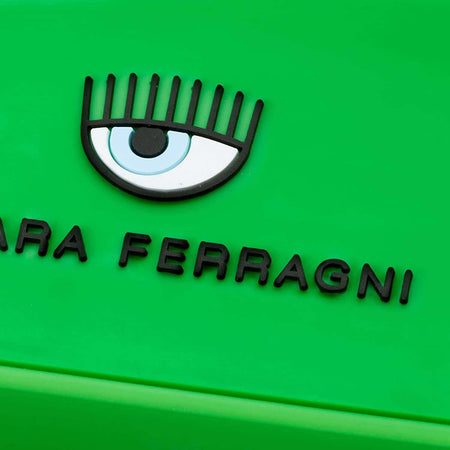 Pigna Chiara Ferragni Astuccio In Silicone Verde Con Logo 19,5 X 7,5 X 5,5 Cm Astuccio Portapenne Con Zip