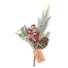 Ramo natalizio decorativo con bacche rosse, per interno ed esterno, da 24 cm