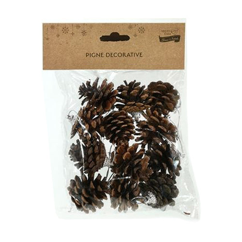 Pigne decorative da 4 cm per decorazione natalizia set da 12