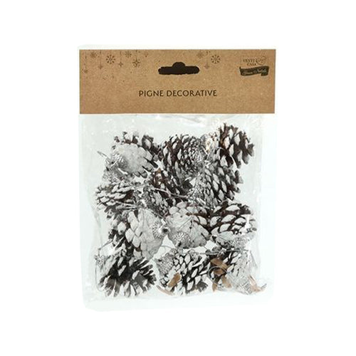 Pigne decorative da 4 cm per decorazione natalizia set da 12