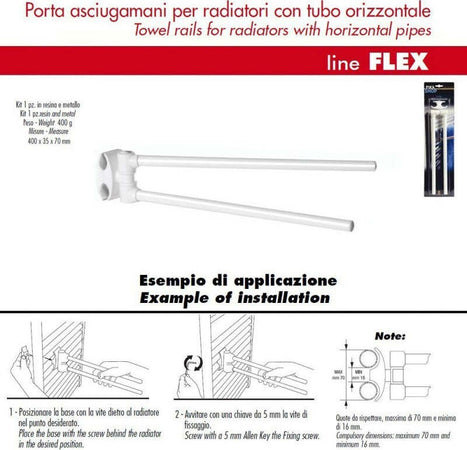 Pika Shop 2 PZ Portasalviette per Termoarredo Modello Flex Cromato 35cm Casa e cucina/Bagno/Mobili da bagno/Portasciugamani/Ganci portasciugamani Ogomondo - Martina Franca, Commerciovirtuoso.it