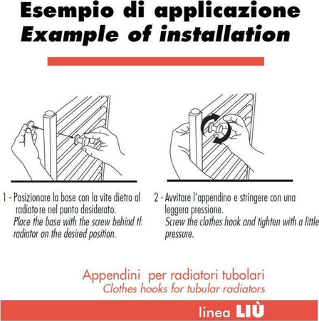 Pika Shop Appendini per Termoarredo Modello Liu' Bianco Confezione da 2 Pezzi Casa e cucina/Bagno/Mobili da bagno/Portasciugamani/Ganci portasciugamani Ogomondo - Martina Franca, Commerciovirtuoso.it