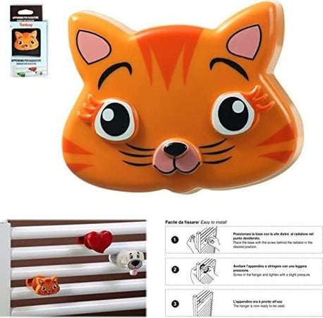 Pika Shop Appendino per Termoarredo Attacco Universale Modello Fantasy Kitty Casa e cucina/Bagno/Mobili da bagno/Portasciugamani/Ganci portasciugamani Ogomondo - Martina Franca, Commerciovirtuoso.it