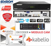 Edision Piccollo S2+T2/C H.265 Combo e MODULO CAM CI+ KABELIO con 3 mesi di accesso gratuito
