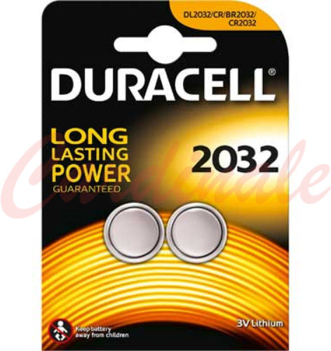 Pila a bottone '2032' blister 2 pezzi duracell alta qualità