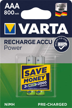 PILA-MINISTILO-RICARICABILE-ACCU-POWER-'HR03'-Pz-2---1,2-V---AAA-Varta