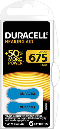 PILA-PER-APPARECCHI-ACUSTICI-'DA-675'-Pz-6---1,4-V-Duracell