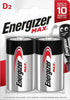 Pile D torcia - 1 5V - Energizer Max - blister 2 pezzi Elettronica/Pile e caricabatterie/Pile monouso Eurocartuccia - Pavullo, Commerciovirtuoso.it
