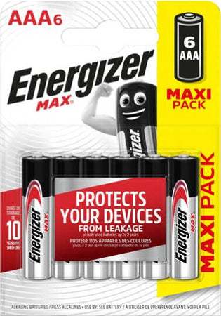 Pile ministilo AAA - 1 5V - Energizer max - blister 6 pezzi Elettronica/Pile e caricabatterie/Pile monouso Eurocartuccia - Pavullo, Commerciovirtuoso.it