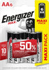 Pile stilo AA - 1 5V - Energizer Max - blister 6 pezzi Elettronica/Pile e caricabatterie/Pile monouso Eurocartuccia - Pavullo, Commerciovirtuoso.it