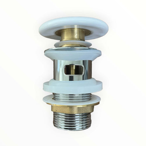 Piletta click clack da 1 1/4 con troppo pieno, e tappo in ceramica