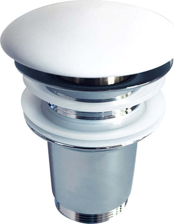Piletta click clack in Ottone Cromato Cover Ceramica per Lavabo Lavandino Bagno Fai da te/Attrezzature per cucine e bagni/Attrezzature per bagni/Rubinetti per docce e vasche da bagno e parti/Parti per rubinetti/Deriva per rubinetti Ogomondo - Martina Franca, Commerciovirtuoso.it