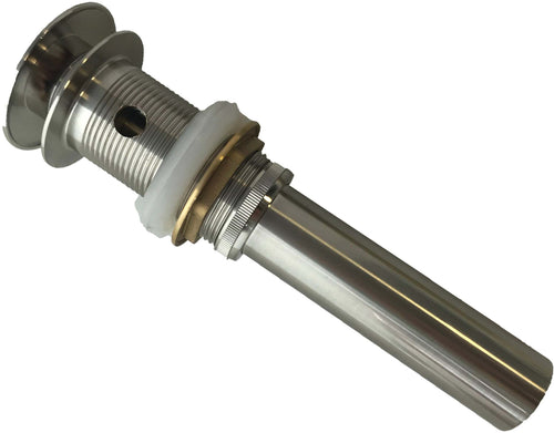 Piletta clip clap effetto acciaio inox satinato con troppo pieno