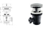 Piletta-da-1”1/4-con-scarico-a-pulsante-in-acciaio-inox-di-Tubico-Nilo