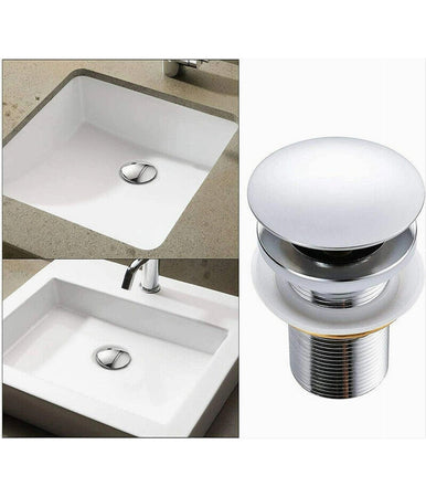 Piletta Di Scarico Universale 1/4" Lavandino Pop Up Tappo A Pressione 9,8cm 59602