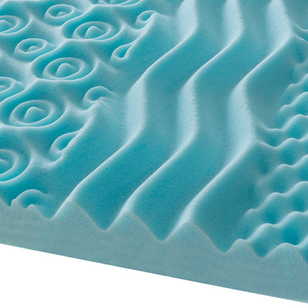 Topper in memory foam 5 cm con rivestimento in aloe vera sfoderabile - 9 Zone di Comfort