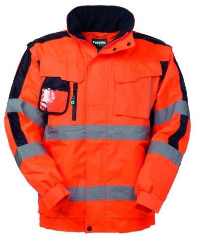 Pilot Eddystone Hi-Vis Arancio/Blu Giubbotto Maniche Staccabili Imbottito da Lavoro Alta Visibilità da Cantiere Asfaltatore Lavori Stradali