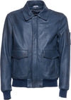 Pilota---Bomber-Uomo-Blu-in-vera-pelle
