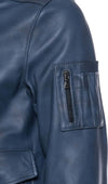 Pilota---Bomber-Uomo-Blu-in-vera-pelle