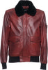 Pilota---Bomber-Uomo-Bordeaux-in-vera-pelle-con-collo-Shearling