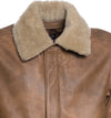 Pilota---Bomber-Uomo-Cuoio-in-vera-pelle-con-collo-in-vero-montone-Beige