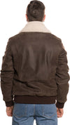 Pilota---Bomber-Uomo-Testa-di-Moro-Nabuk-in-vera-pelle-con-collo-in-vero-Shearling