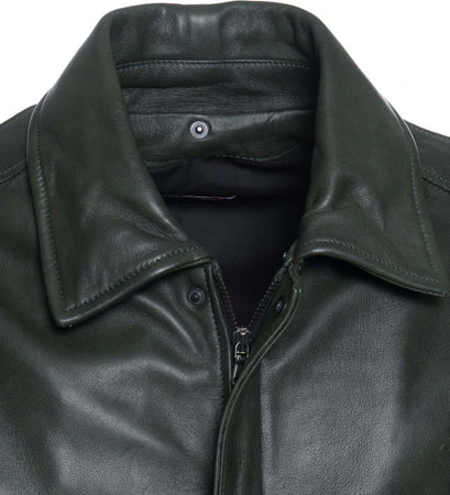 Pilota---Bomber-Uomo-Verde-in-vera-pelle