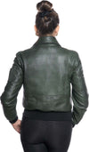 Pilota-Donna---Bomber-Donna-Verde-in-vera-pelle