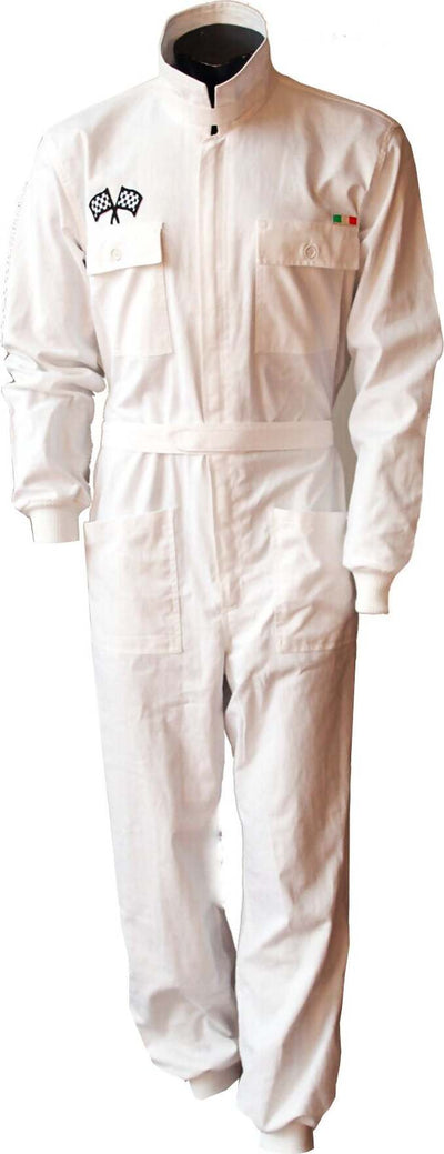 Pilota-Vintage-Intera-100%-Cotone-Piloti-Anni-50/60-Ideale-Per-Autoraduni-Auto-D'epoca