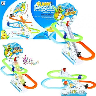Pinguini-Gara-Competizione-Race-Twinkling-Funny-Luci-Suoni-Movimento-Bimbi-Gioco
