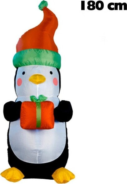 Pinguino-Gonfiabile-Natalizio-Con-Illuminazione-A-Led-Altezza-180-Cm-Decorazioni