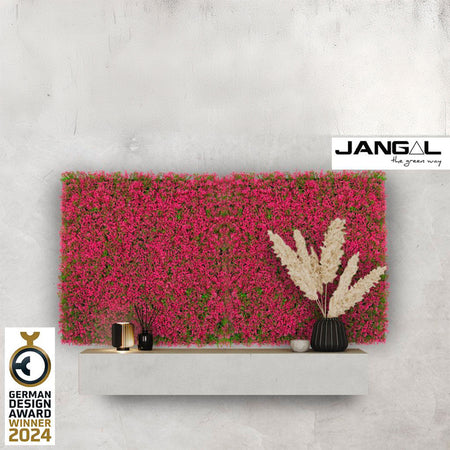 JANGAL Pannelli acustici Modulabili in FLORA sintetica ULTRAREALISTICA 52x52cm mod. PINK