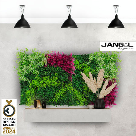 JANGAL Pannelli acustici Modulabili in FLORA sintetica ULTRAREALISTICA 52x52cm mod. PINK MIXED - Eternal Parquet