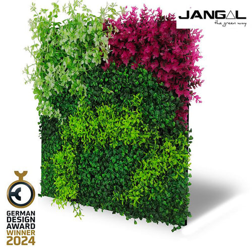 JANGAL Pannelli acustici Modulabili in FLORA sintetica ULTRAREALISTICA 52x52cm mod. PINK MIXED - Eternal Parquet