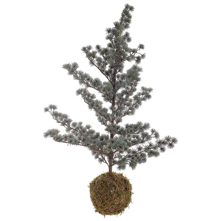 Pino di Natale "Kokedama" ghiacciato decorazione natalizia h 115 cm