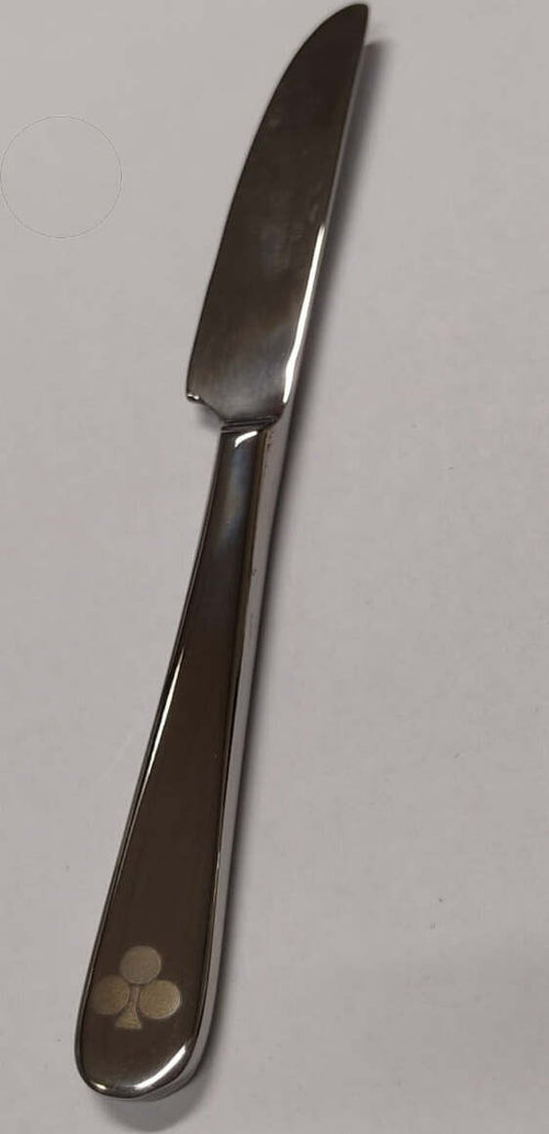 PINTINOX---CONFEZIONE-12-PEZZI---COLTELLO-DA-TAVOLA-CON-TRIFOGLIO-ORO-23,4CM---IN-ACCIAIO-INOSSIDABILE