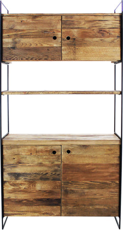 PINUS-BLACK---credenza-in-pino-riciclato-Marrone-Milani-Home
