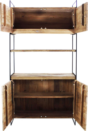 PINUS-BLACK---credenza-in-pino-riciclato-Marrone-Milani-Home