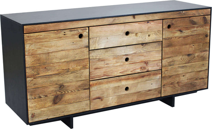 PINUS-BLACK---madia-2-ante-3-cassetti-in-pino-riciclato-Marrone-Milani-Home