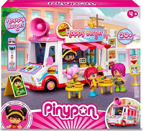 Pinypon---happy-burger,-playset-ristorante-e-veicolo,-include-1-bambola,-accessori,-per-bambine-e-bambini-dai-4-anni,-famosa-(700017210),-multicolore