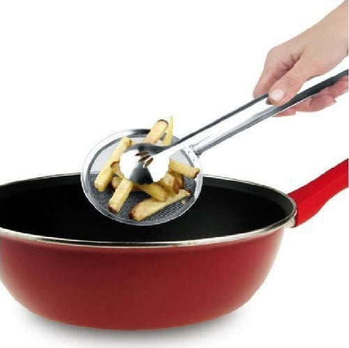 Pinza Con Colino Scola Fritto Frittura A Retina Paletta Patatine Acciaio Cucina Casa e cucina/Utensili da cucina/Schiumarole Trade Shop italia - Napoli, Commerciovirtuoso.it