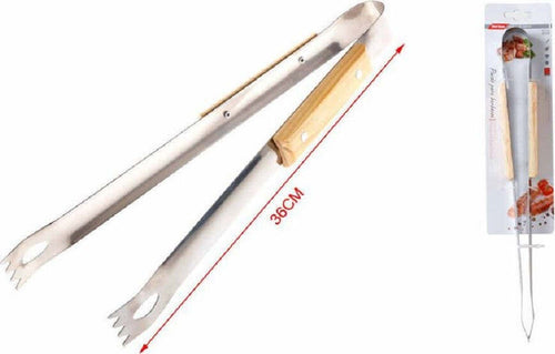 Pinza Per Barbecue Grigliate 36 Cm Carne Pesce Verdure In Legno Acciaio 2406329 Casa e cucina/Elettrodomestici per la cucina/Piastre e griglie elettriche/Piastre Trade Shop italia - Napoli, Commerciovirtuoso.it