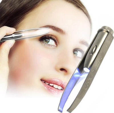 PINZA PINZETTA PER SOPRACCIGLIE IN ACCIAIO CON LUCE LED LUNGA 9 CM  Trade Shop italia - Napoli, Commerciovirtuoso.it