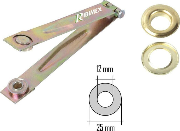Pinza punzonatrice per occhielli in metallo da 155 mm con 50 occhielli Fai da te/Ferramenta/Teloni e imbracature/Teloni La Zappa - Altamura, Commerciovirtuoso.it
